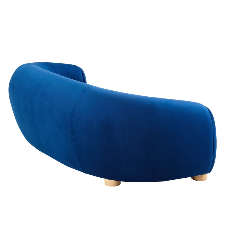 Abundant Performance Velvet Sofa in Navy, EEI-4970-NAV
