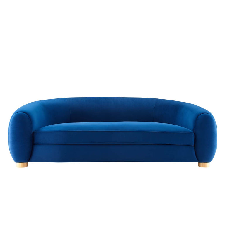 Abundant Performance Velvet Sofa in Navy, EEI-4970-NAV