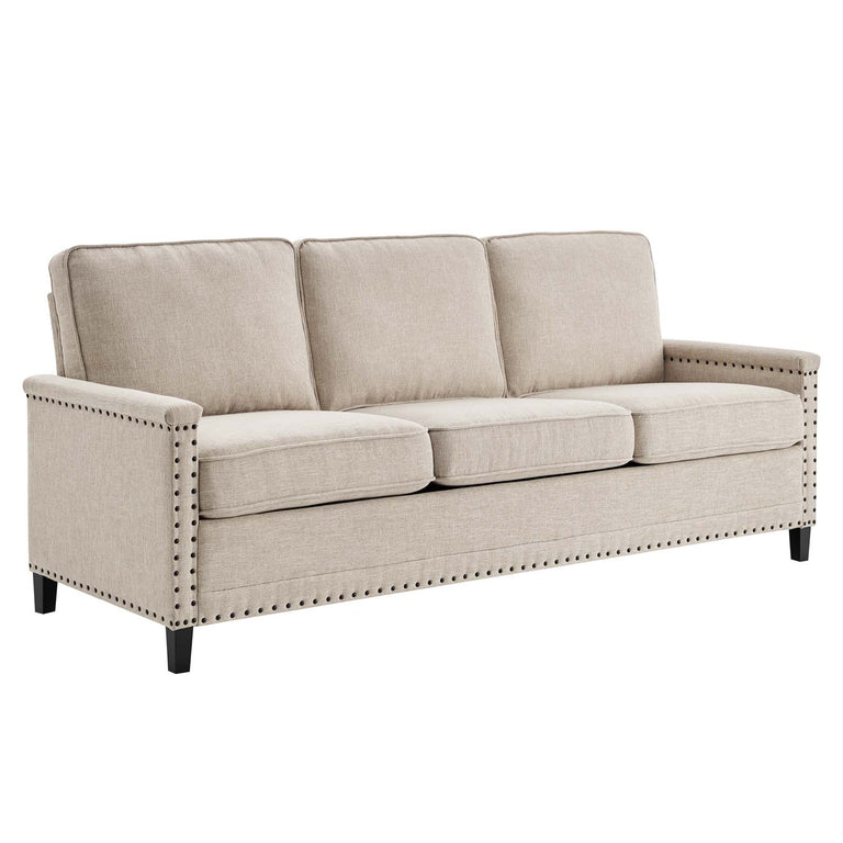 Ashton Upholstered Fabric Sofa in Beige, EEI-4982-BEI
