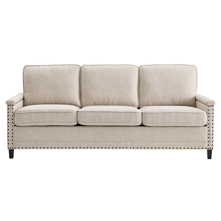 Ashton Upholstered Fabric Sofa in Beige, EEI-4982-BEI