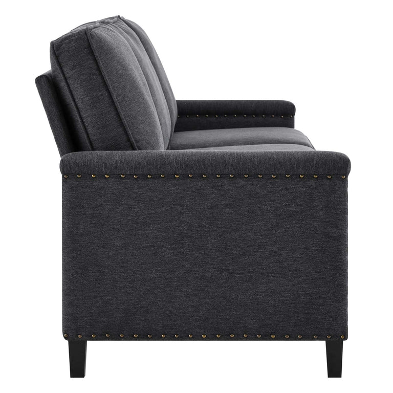 Ashton Upholstered Fabric Sofa in Charcoal, EEI-4982-CHA