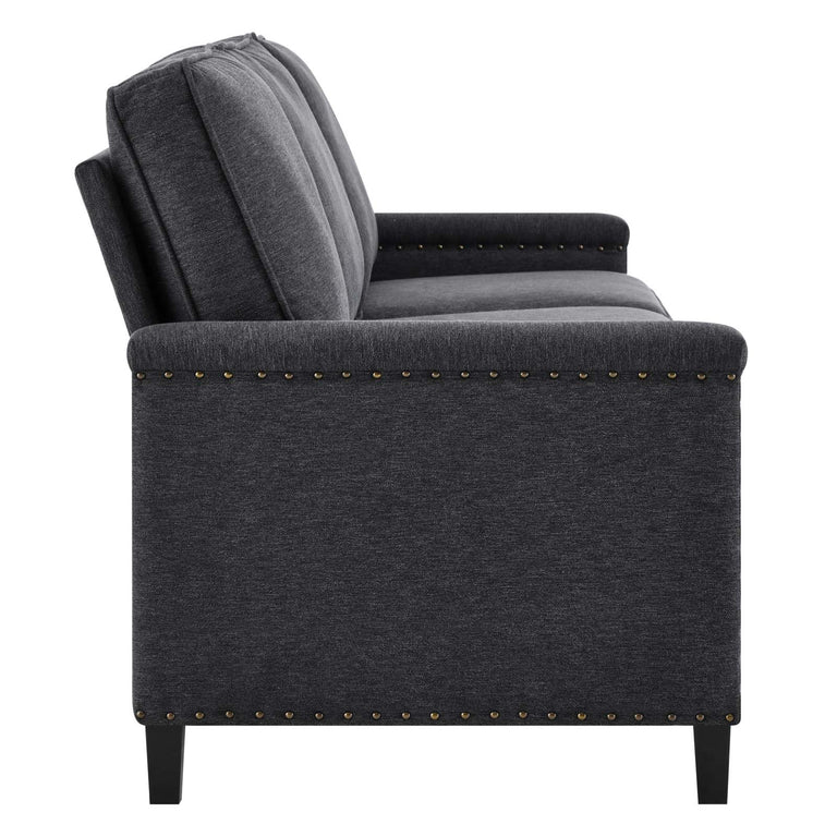 Ashton Upholstered Fabric Sofa in Charcoal, EEI-4982-CHA