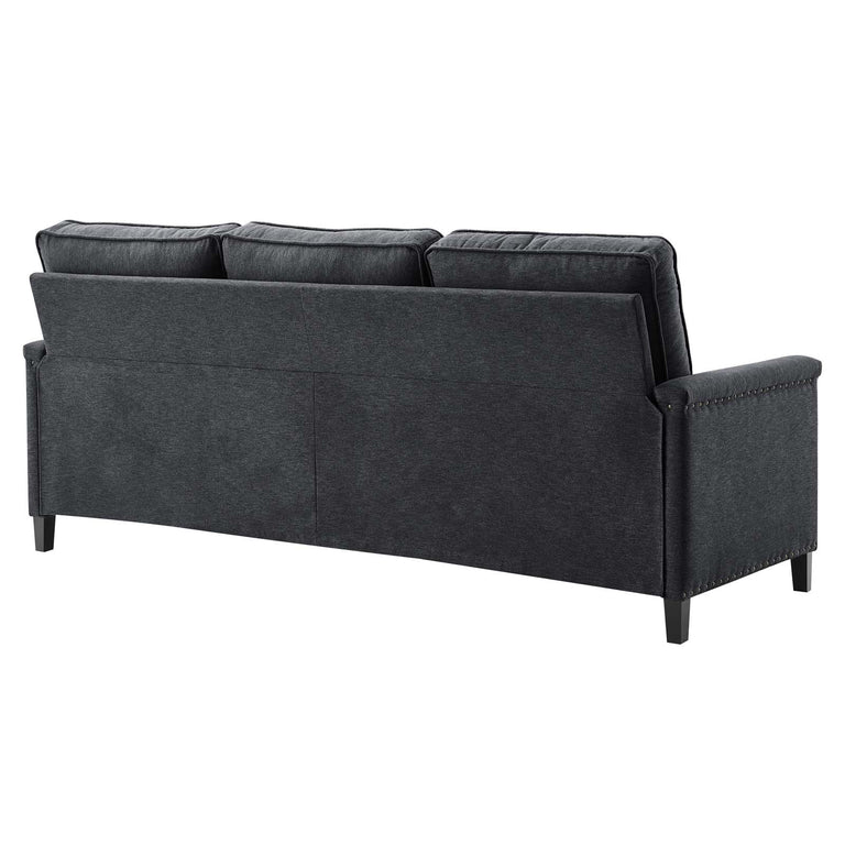 Ashton Upholstered Fabric Sofa in Charcoal, EEI-4982-CHA