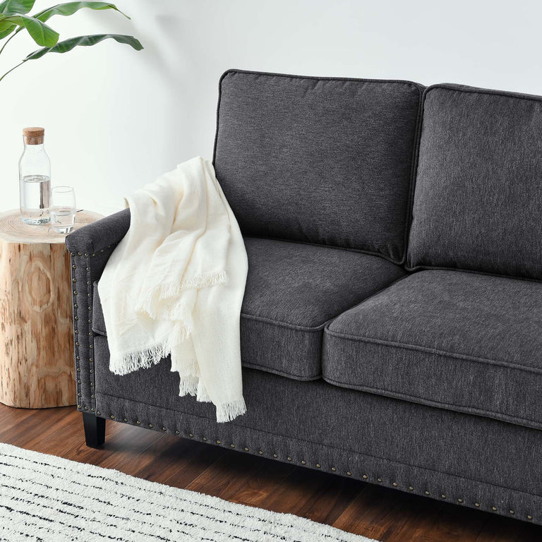 Ashton Upholstered Fabric Sofa in Charcoal, EEI-4982-CHA