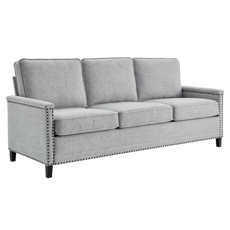 Ashton Upholstered Fabric Sofa in Light Gray, EEI-4982-LGR