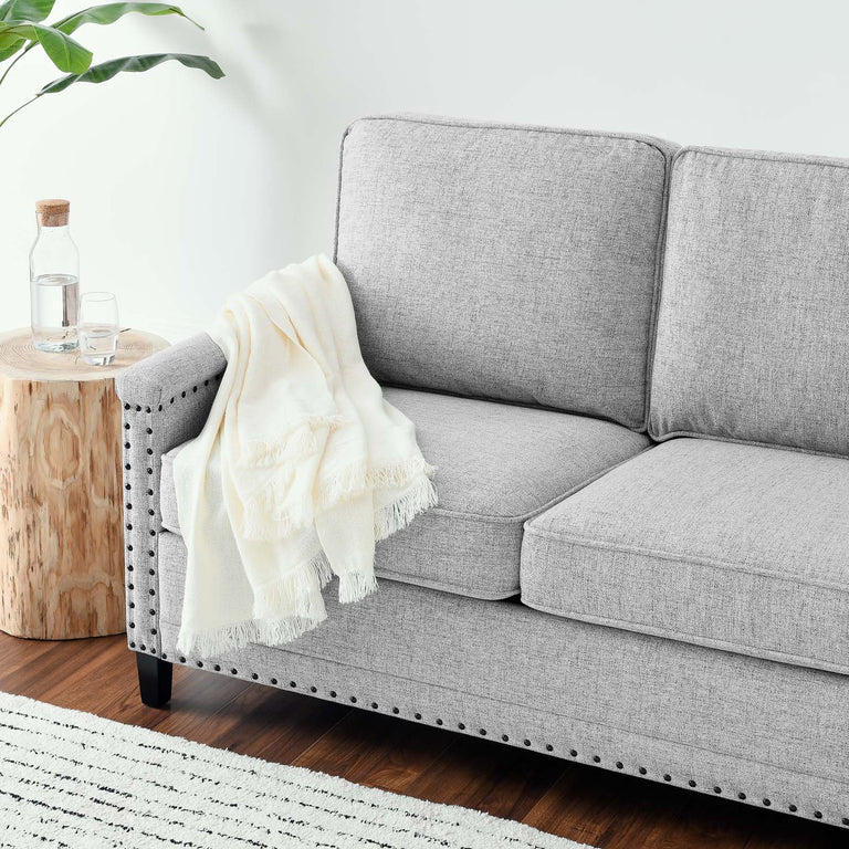 Ashton Upholstered Fabric Sofa in Light Gray, EEI-4982-LGR
