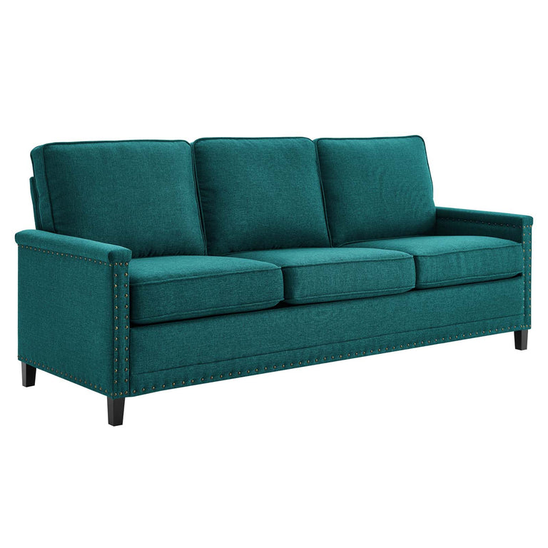 Ashton Upholstered Fabric Sofa in Teal, EEI-4982-TEA