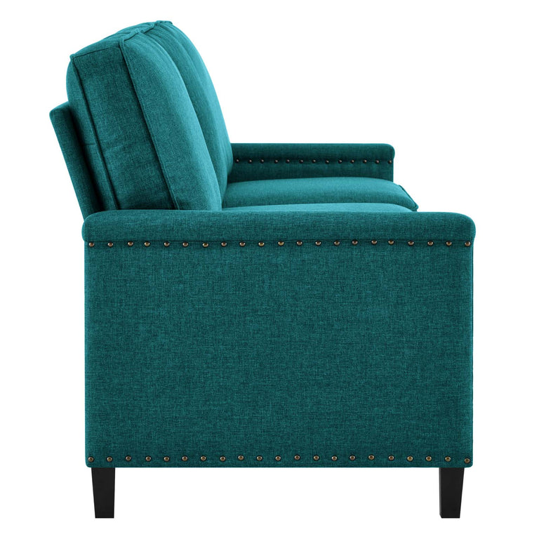 Ashton Upholstered Fabric Sofa in Teal, EEI-4982-TEA