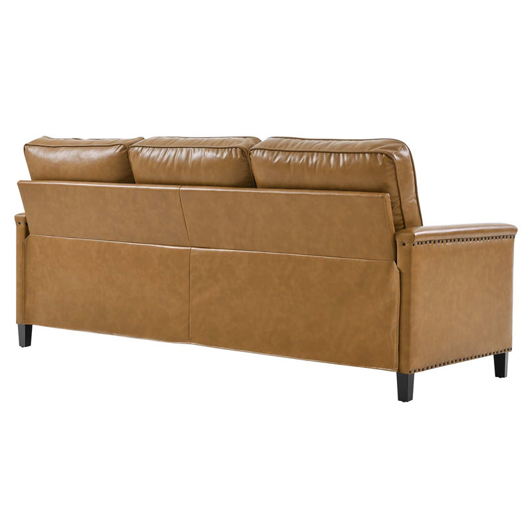 Ashton Vegan Leather Sectional Sofa in Tan, EEI-4996-TAN