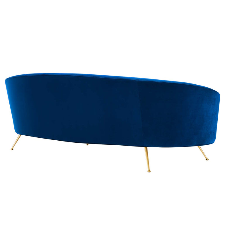 Marchesa Upholstered Performance Velvet Sofa in Navy, EEI-5015-NAV