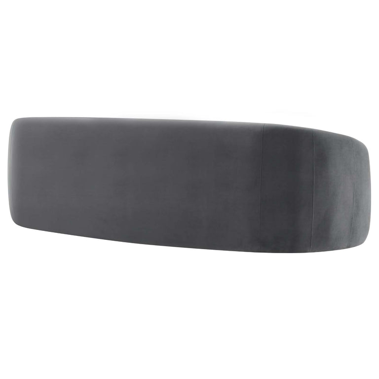 Contessa Performance Velvet Sofa in Gray, EEI-5018-GRY