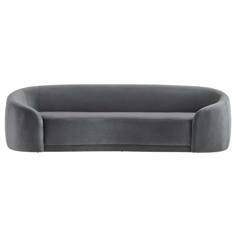 Contessa Performance Velvet Sofa in Gray, EEI-5018-GRY