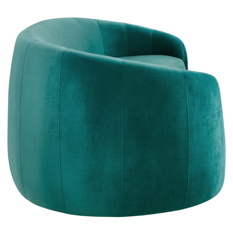 Contessa Performance Velvet Sofa in Teal, EEI-5018-TEA