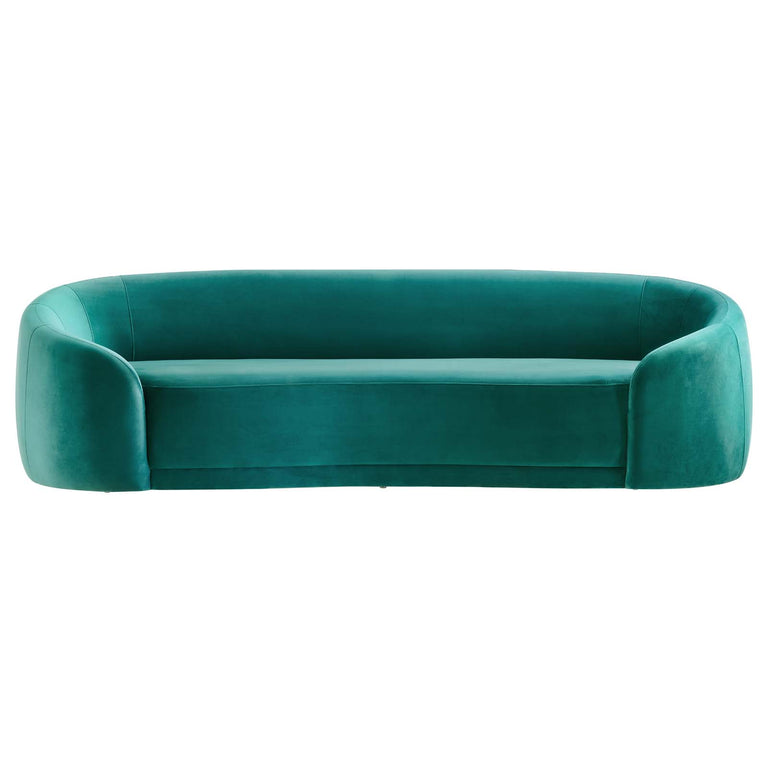Contessa Performance Velvet Sofa in Teal, EEI-5018-TEA