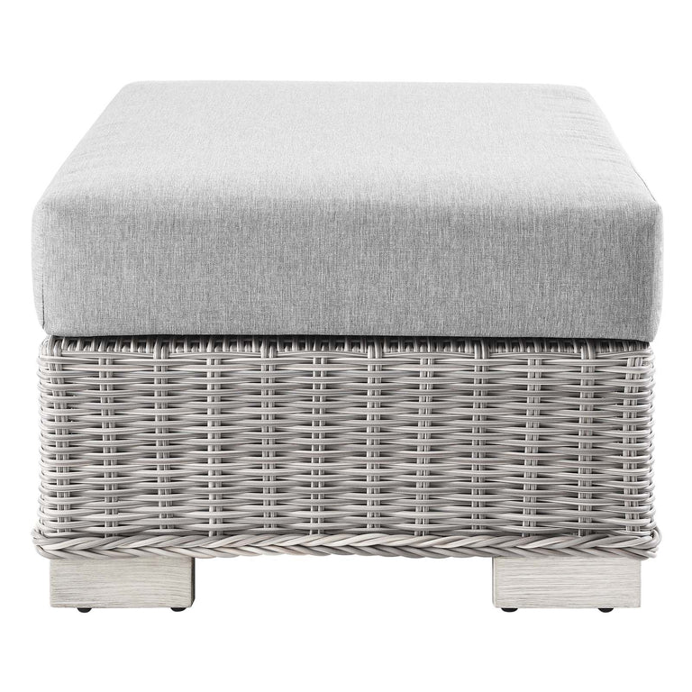 Conway Outdoor Patio Wicker Rattan 6-Piece Sectional Sofa Furniture Set in Light Gray Gray, EEI-5099-GRY