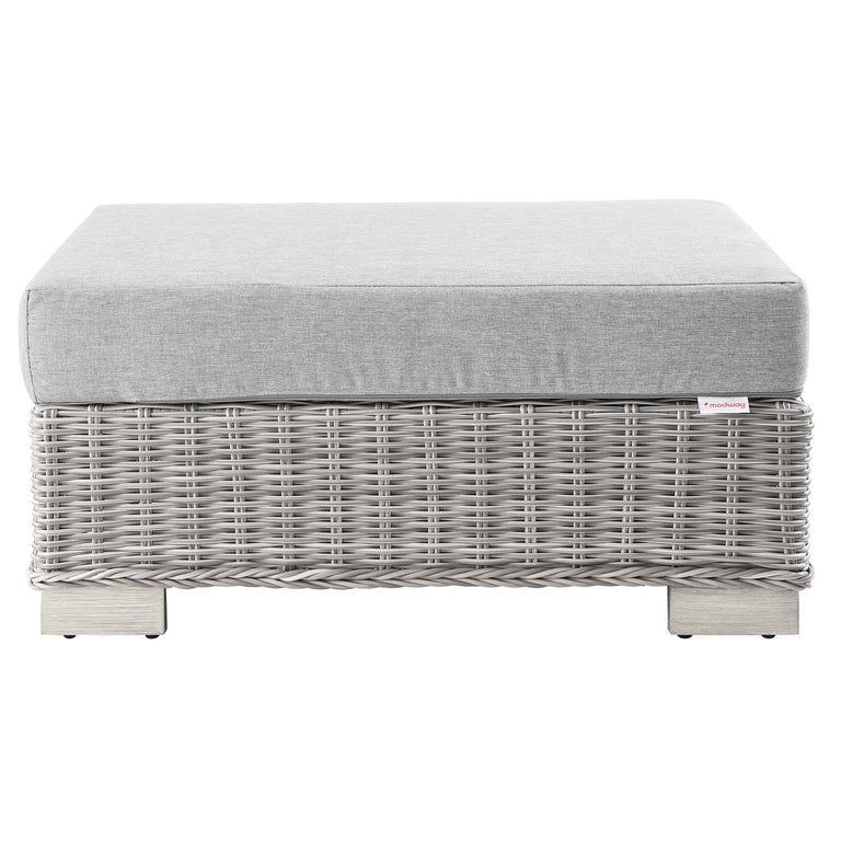 Conway Outdoor Patio Wicker Rattan 6-Piece Sectional Sofa Furniture Set in Light Gray Gray, EEI-5099-GRY