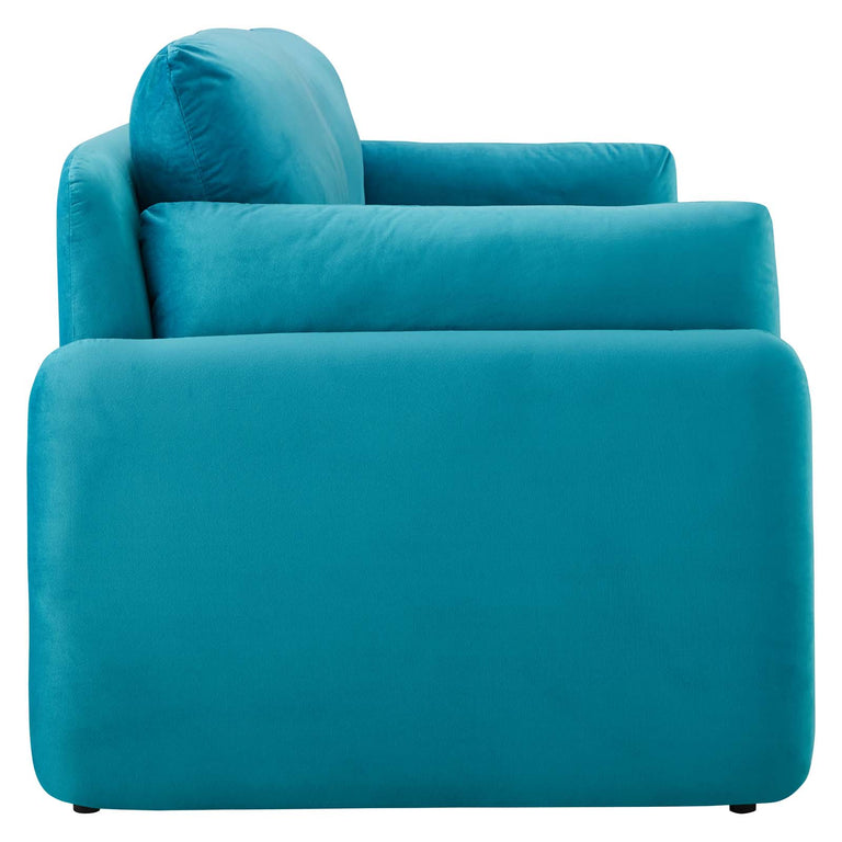 Indicate Performance Velvet Sofa in Blue, EEI-5150-BLU