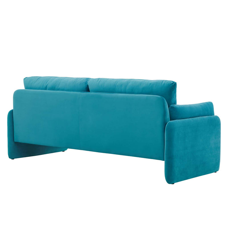 Indicate Performance Velvet Sofa in Blue, EEI-5150-BLU