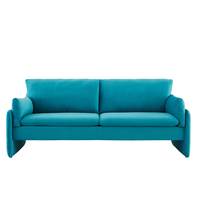 Indicate Performance Velvet Sofa in Blue, EEI-5150-BLU