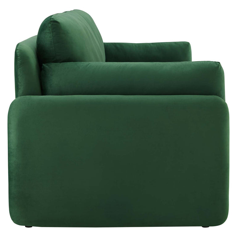 Indicate Performance Velvet Sofa in Emerald, EEI-5150-EME