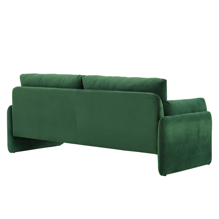 Indicate Performance Velvet Sofa in Emerald, EEI-5150-EME