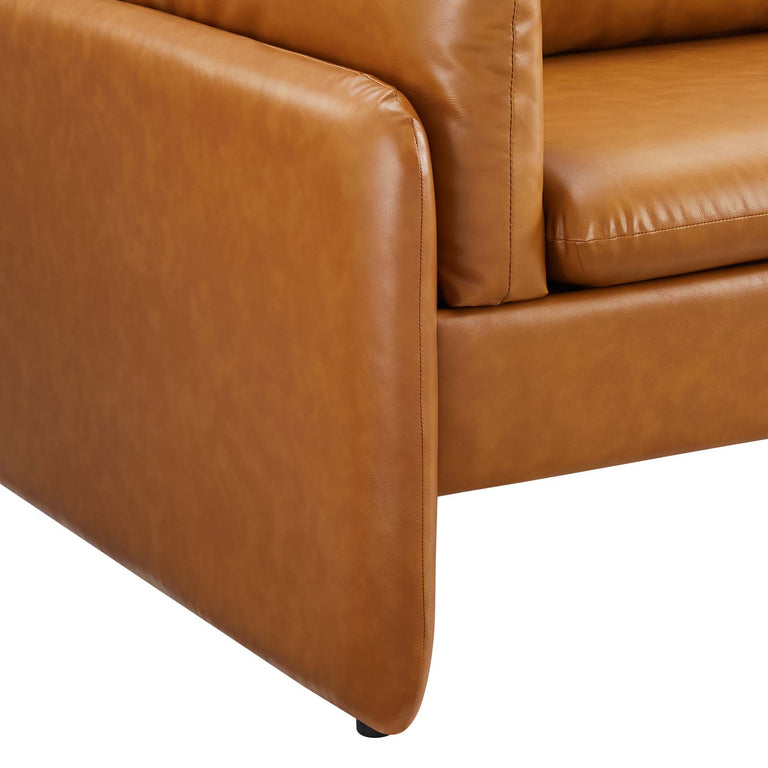 Indicate Vegan Leather Sofa in Tan, EEI-5151-TAN