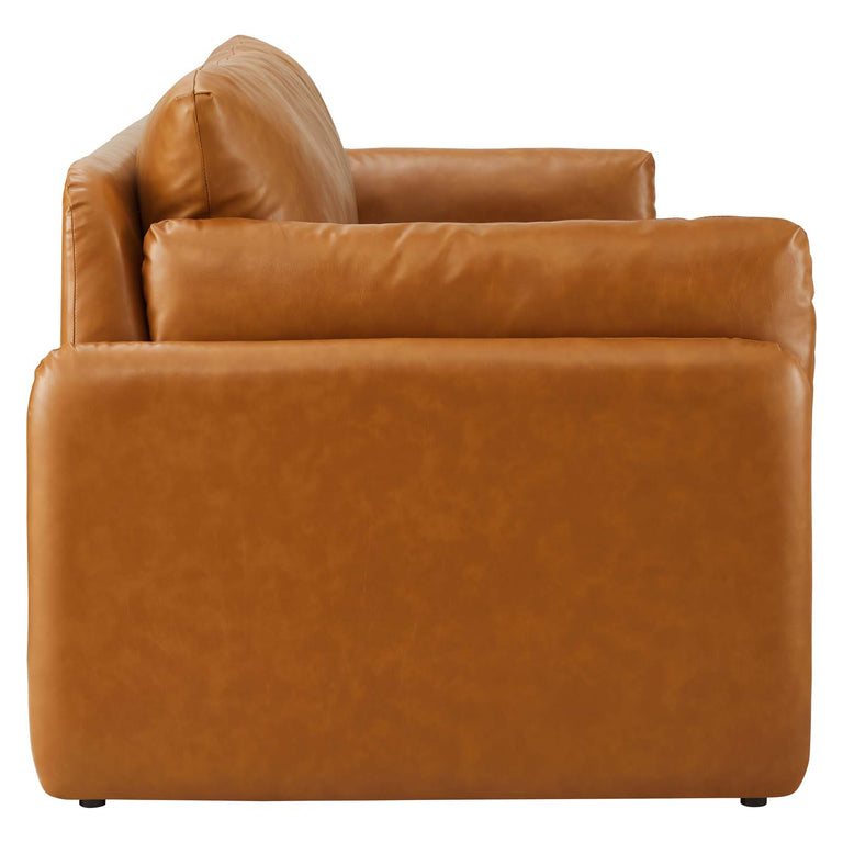 Indicate Vegan Leather Sofa in Tan, EEI-5151-TAN