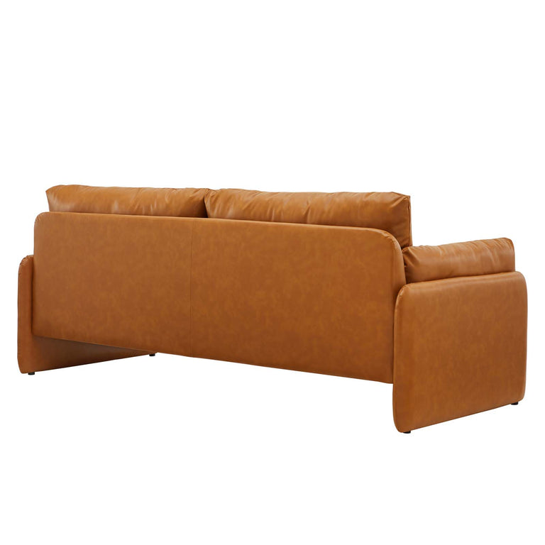 Indicate Vegan Leather Sofa in Tan, EEI-5151-TAN