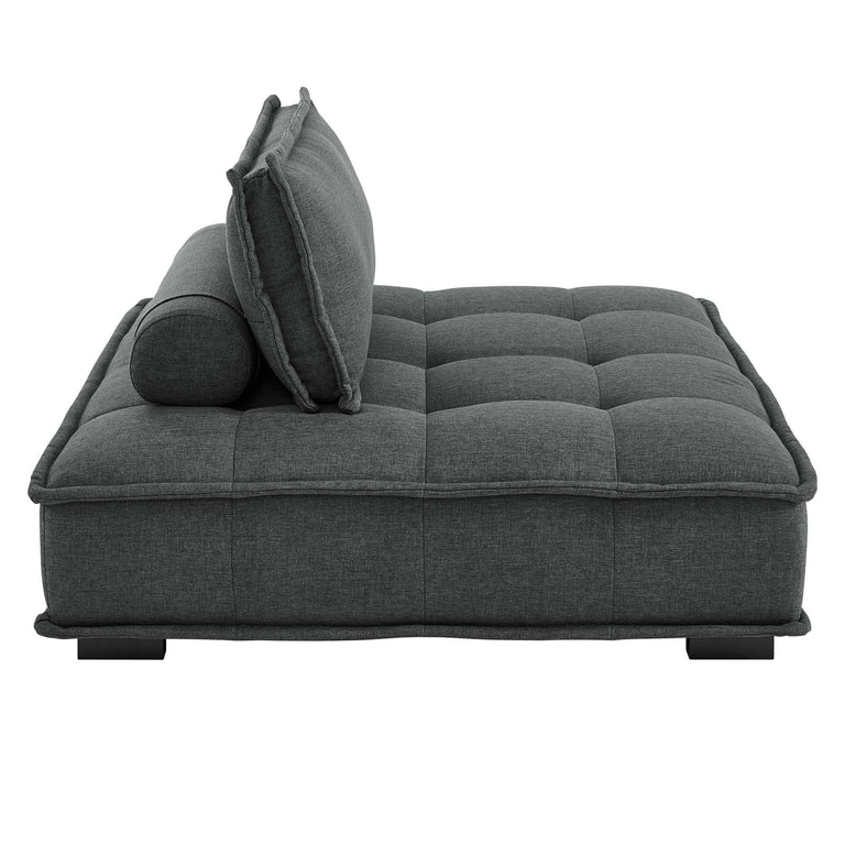Saunter Tufted Fabric Fabric 4-Piece Sectional Sofa in Gray, EEI-5208-GRY