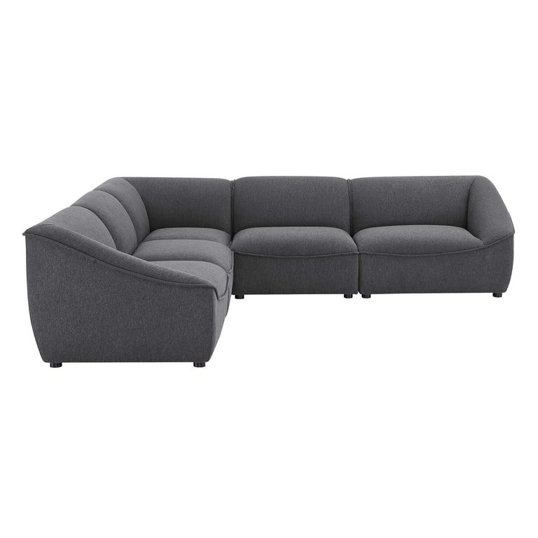 Comprise 5-Piece Sectional Sofa in Charcoal, EEI-5410-CHA
