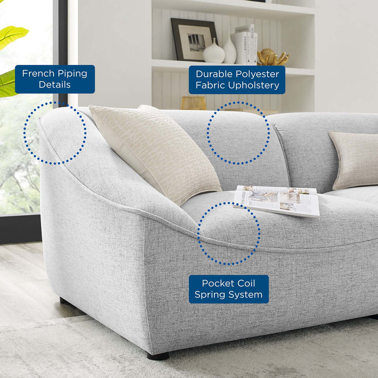Comprise 7-Piece Sectional Sofa in Light Gray, EEI-5413-LGR