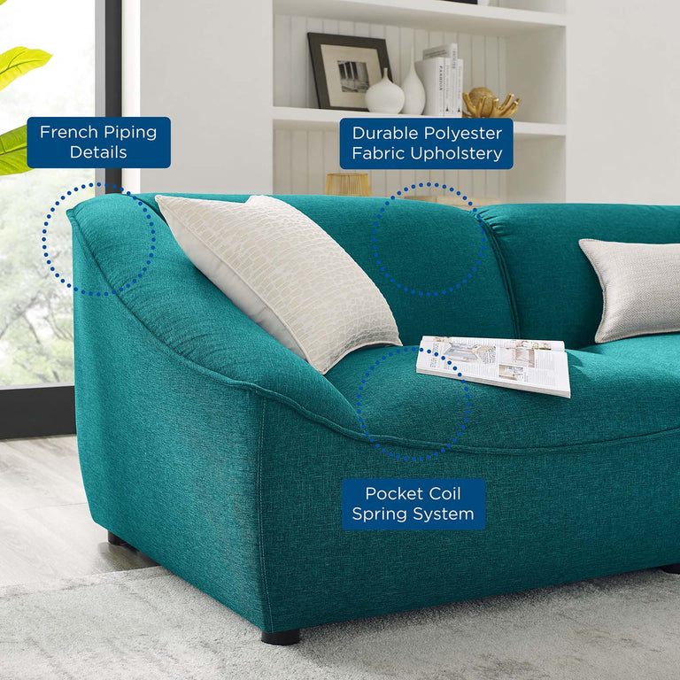 Comprise 7-Piece Sectional Sofa in Teal, EEI-5413-TEA