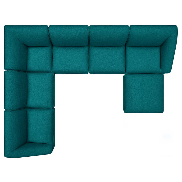 Comprise 7-Piece Sectional Sofa in Teal, EEI-5413-TEA