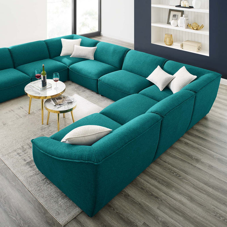 Comprise 8-Piece Sectional Sofa in Teal, EEI-5414-TEA