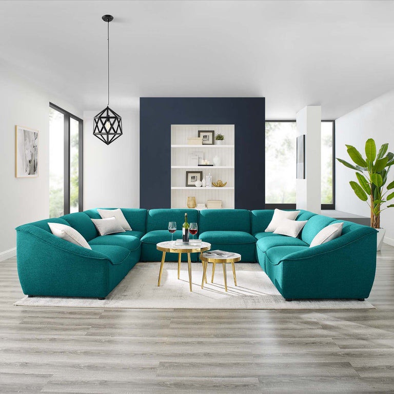 Comprise 8-Piece Sectional Sofa in Teal, EEI-5414-TEA