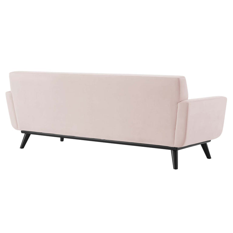 Engage Channel Tufted Performance Velvet Sofa in Pink, EEI-5459-PNK