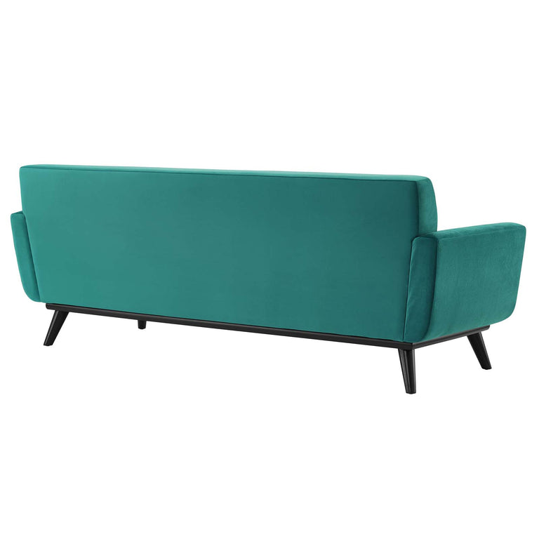 Engage Channel Tufted Performance Velvet Sofa in Teal, EEI-5459-TEA
