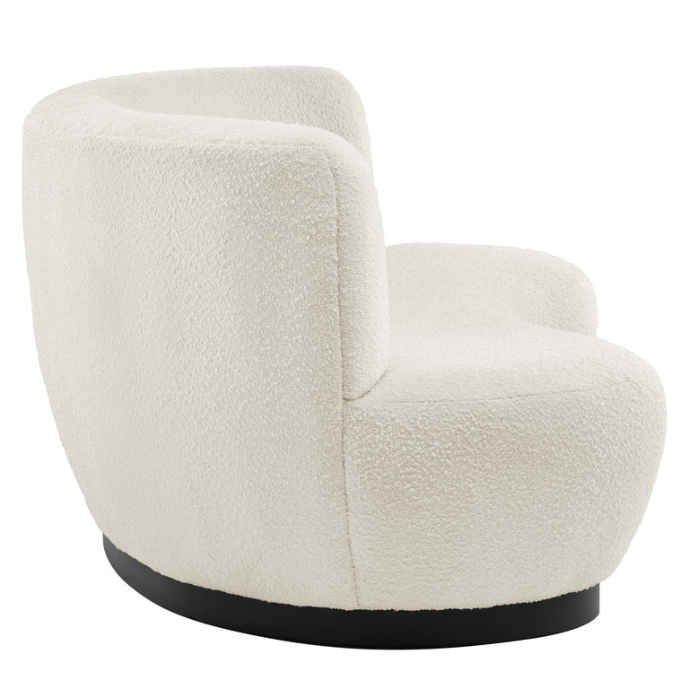 Kindred Upholstered Fabric Sofa in Black Ivory, EEI-5488-BLK-IVO