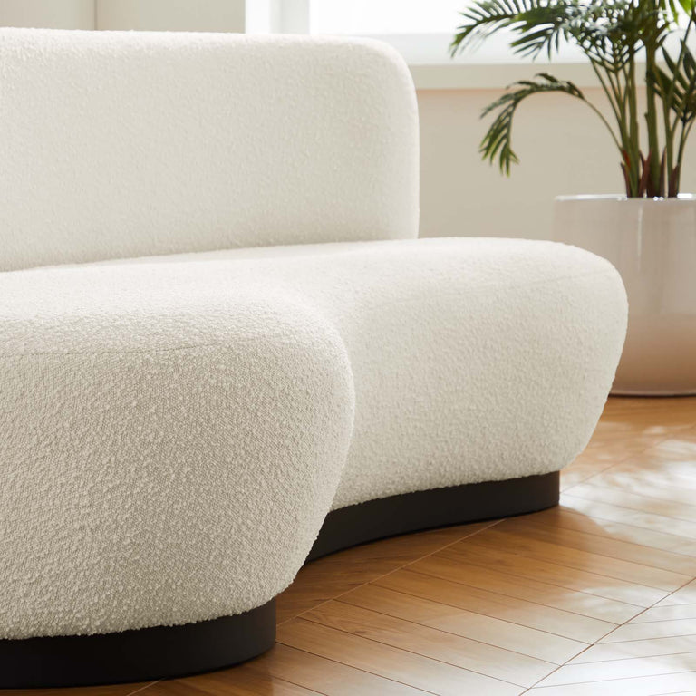 Kindred Upholstered Fabric Sofa in Black Ivory, EEI-5488-BLK-IVO