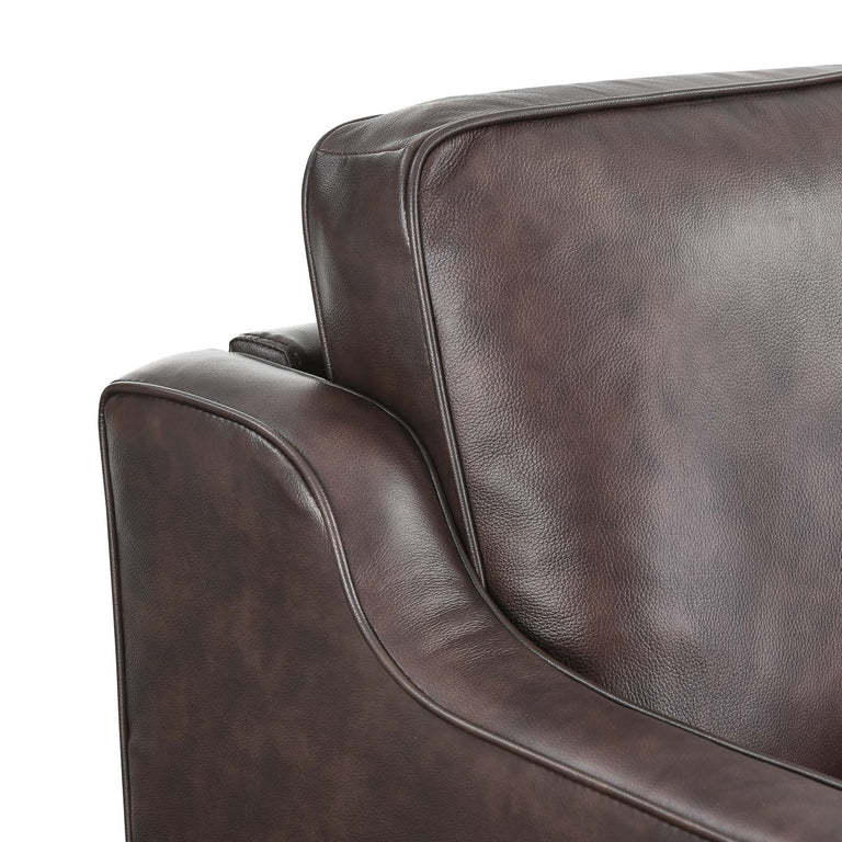 Impart Genuine Leather Sofa in Brown, EEI-5553-BRN