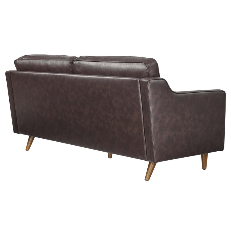 Impart Genuine Leather Sofa in Brown, EEI-5553-BRN