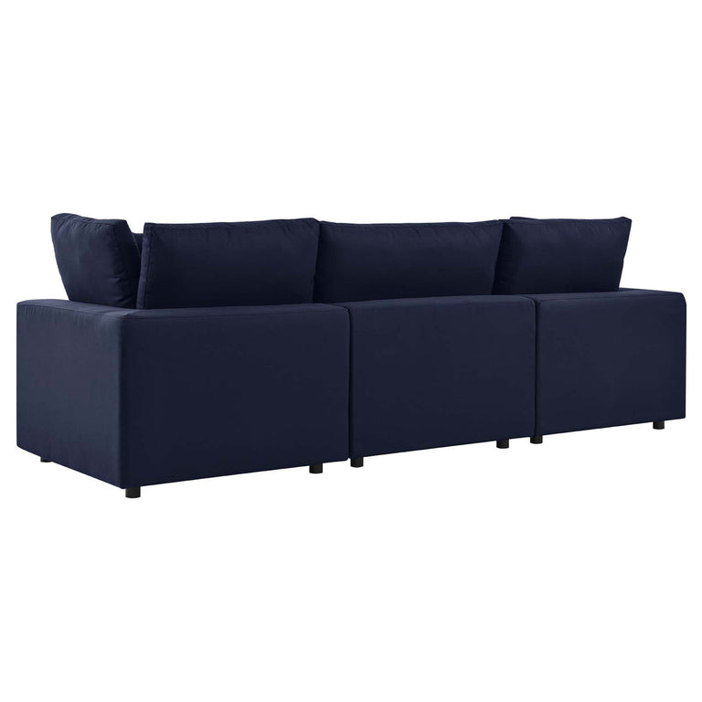 Commix Overstuffed Outdoor Patio Sofa in Navy, EEI-5578-NAV