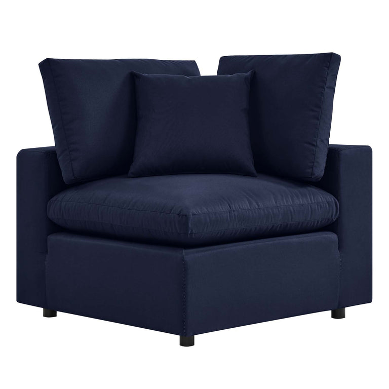 Commix Overstuffed Outdoor Patio Sofa in Navy, EEI-5578-NAV