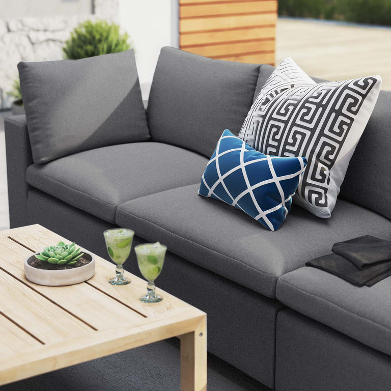 Commix  Sunbrella® Outdoor Patio Sofa in Gray, EEI-5579-SLA