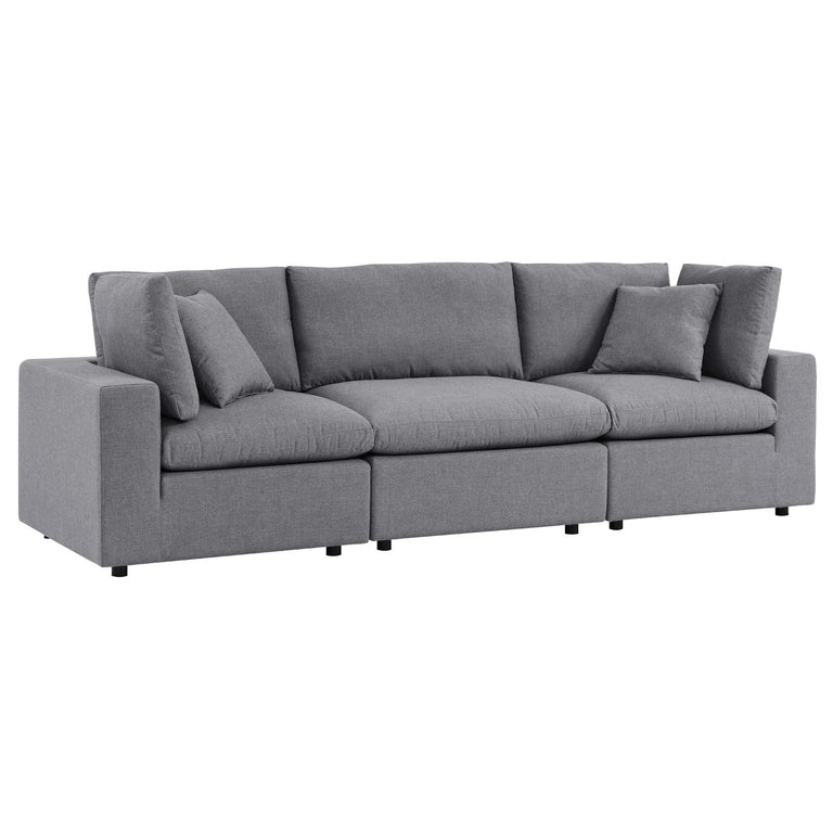 Commix  Sunbrella® Outdoor Patio Sofa in Gray, EEI-5579-SLA