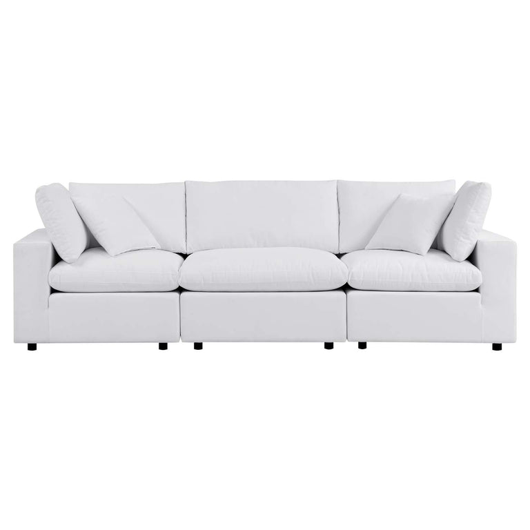 Commix  Sunbrella® Outdoor Patio Sofa in White, EEI-5579-WHI