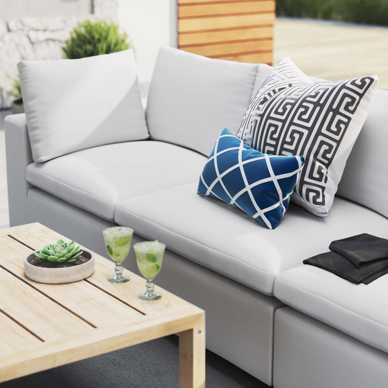 Commix  Sunbrella® Outdoor Patio Sofa in White, EEI-5579-WHI