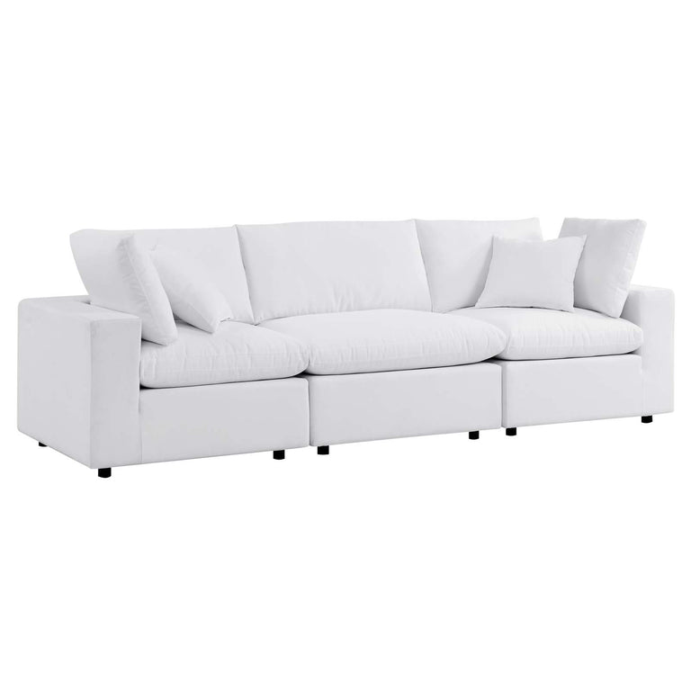 Commix  Sunbrella® Outdoor Patio Sofa in White, EEI-5579-WHI