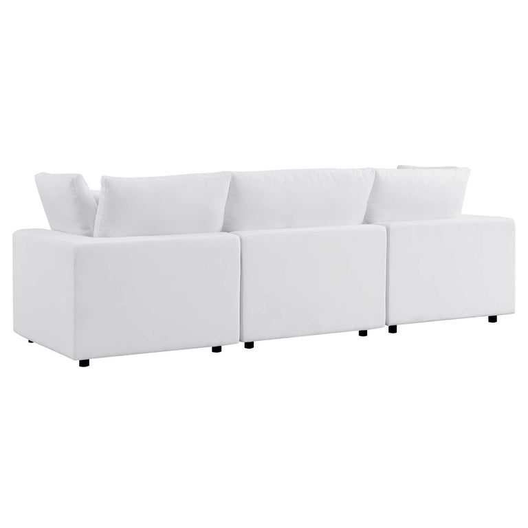 Commix  Sunbrella® Outdoor Patio Sofa in White, EEI-5579-WHI