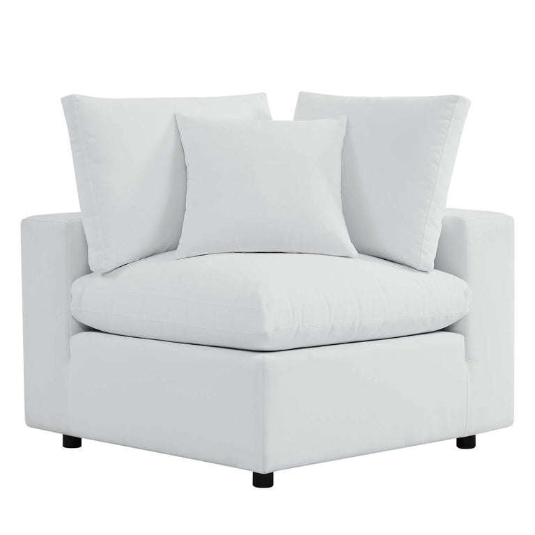 Commix  Sunbrella® Outdoor Patio Sofa in White, EEI-5579-WHI